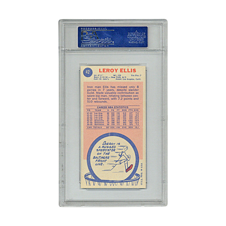 Leroy Ellis Baltimore Bullets 1969 Topps Basketball Card (PSA 7) (B)