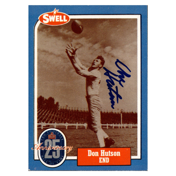 Don Hutson Green Bay Packers Autographed Signed 2014 Swell Greats Pro Football Hall Of Fame Goal 25th Anniversary Card (JSA COA #CD21641)