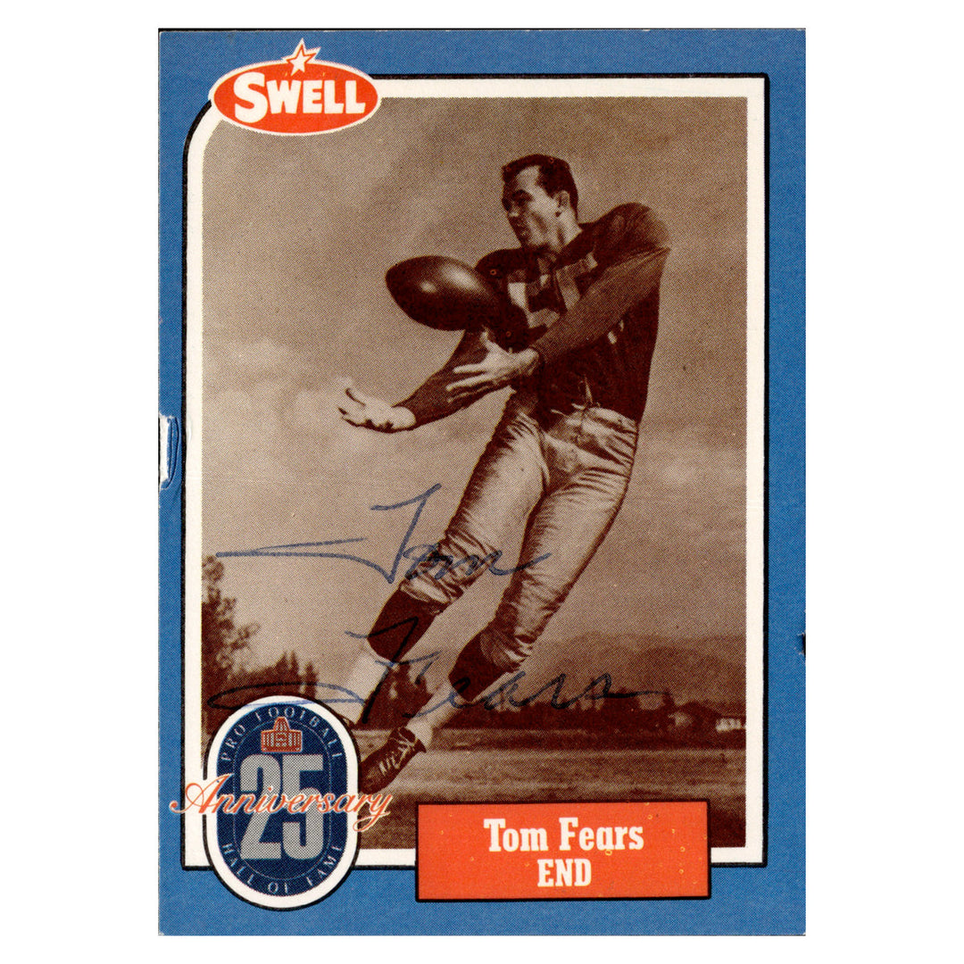 Tom Fears Los Angeles Rams Autographed Signed 2024 Swell Greats Pro Football Hall Of Fame Goal 25th Anniversary Card (JSA COA #CD21651)