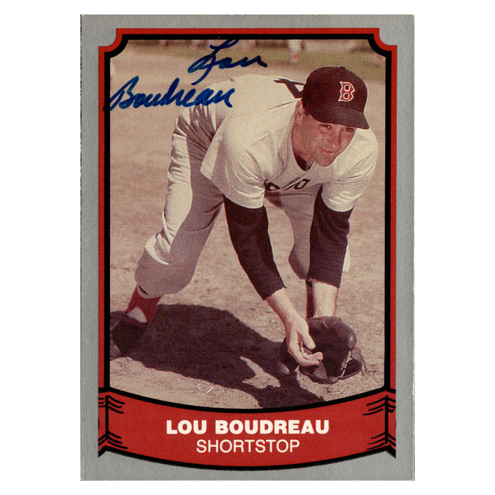 Lou Boudreau Boston Red Sox Autographed Signed 1988 Pacific Baseball Legends (JSA COA #CB91098)