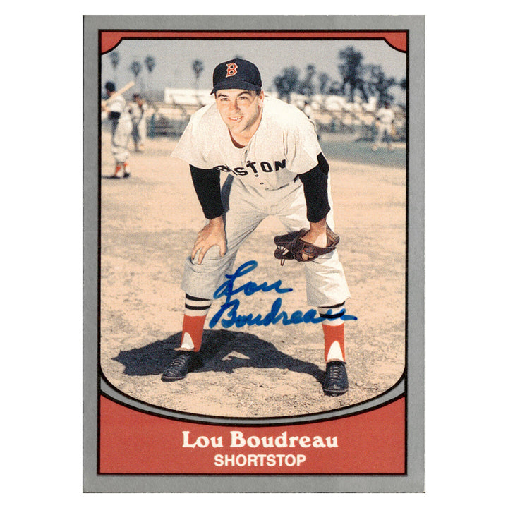 Lou Boudreau Detroit Tigers Autographed Signed 1990 Pacific Baseball Legends (JSA COA #CB91106)
