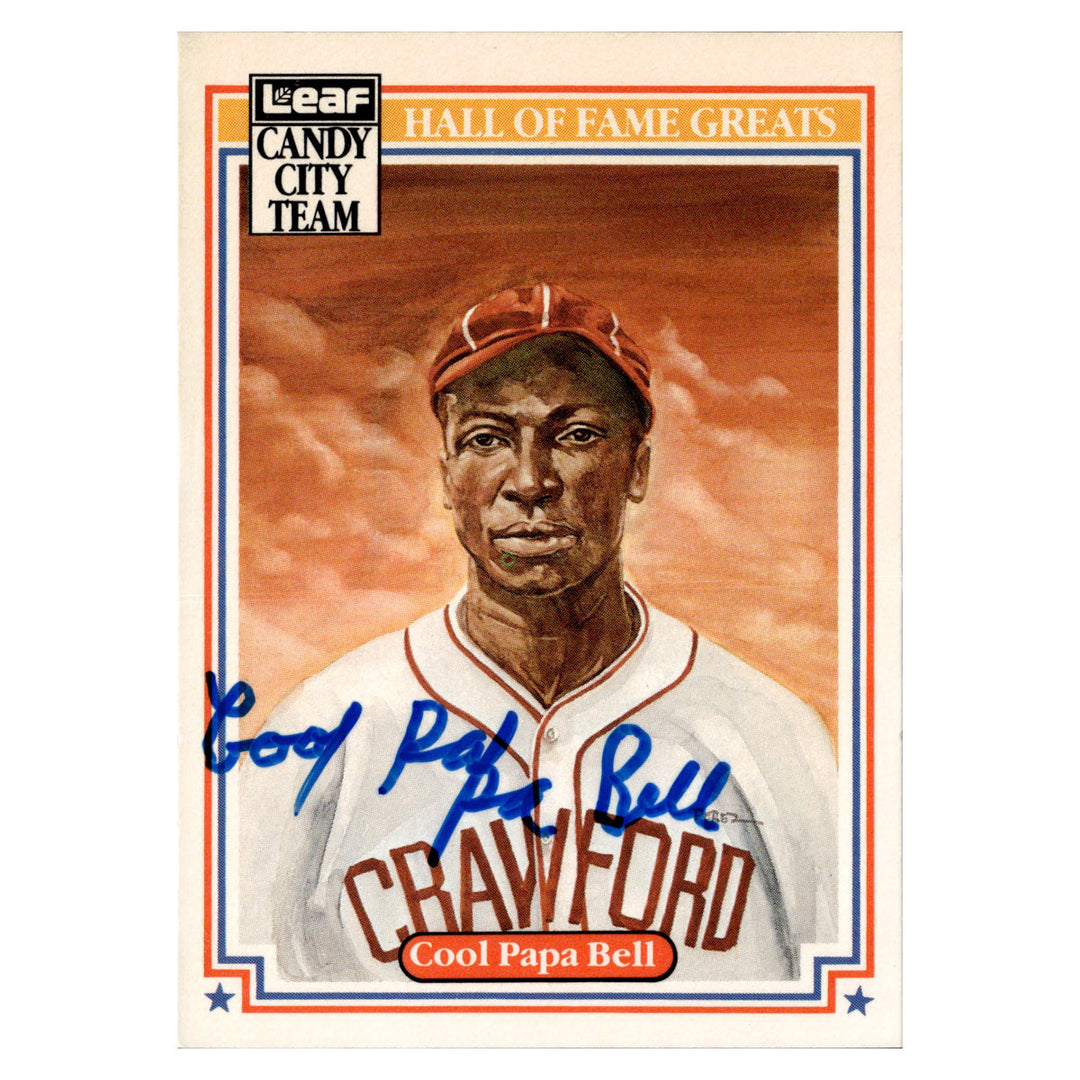 Cool Papa Bell Negro Leagues Autographed Signed 1987 Leaf Hall Of Fame Greats (JSA COA #CB91139)
