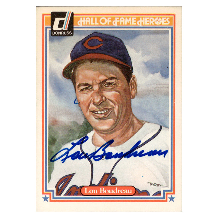 Lou Boudreau Cleveland Indians Autographed Signed 1983 Donruss Hall Of Fame Heroes (JSA COA #CB91144)