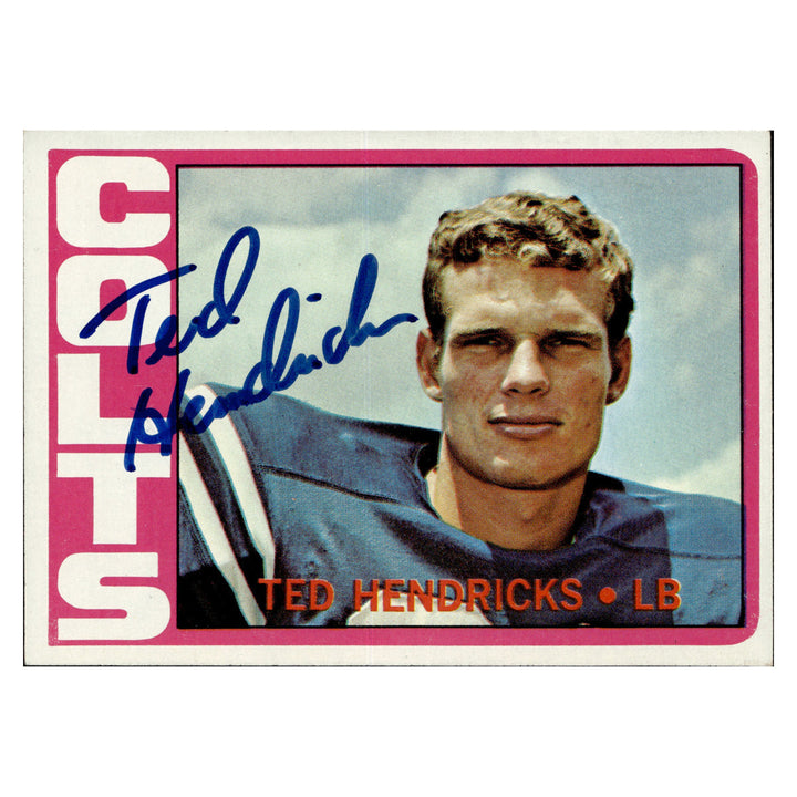 Ted Hendricks Indianapolis Colts Autographed Signed 1972 Topps (JSA COA #CB91451)