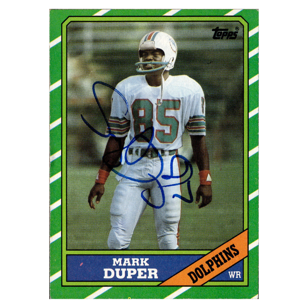 Mark Dupper Miami Dolphins Autographed Signed 1986 Topps (JSA COA #CB91456)