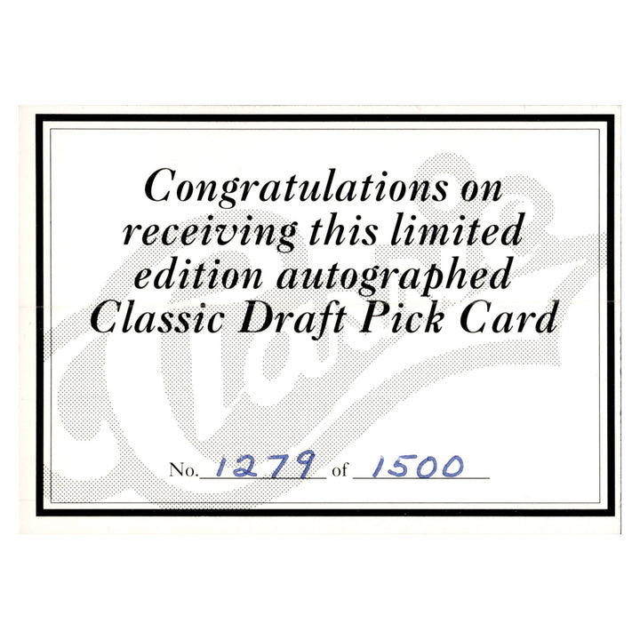 Todd Lyght Notre Dame Fighting Irish 1991 Classic Draft Picks Autograph Rookie Card