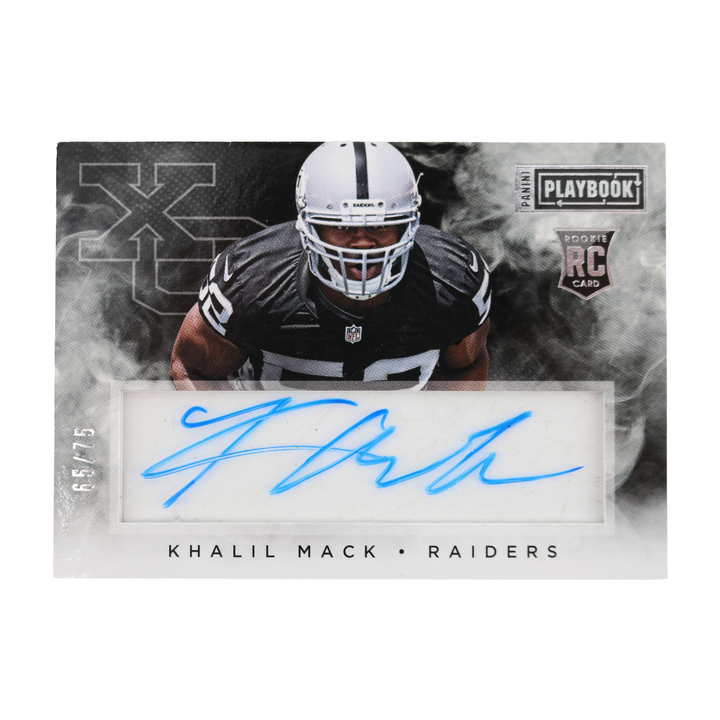 Khalil Mack Oakland Raiders 2014 Panini Playbook X & Os Rookie Autograph Card #65/75