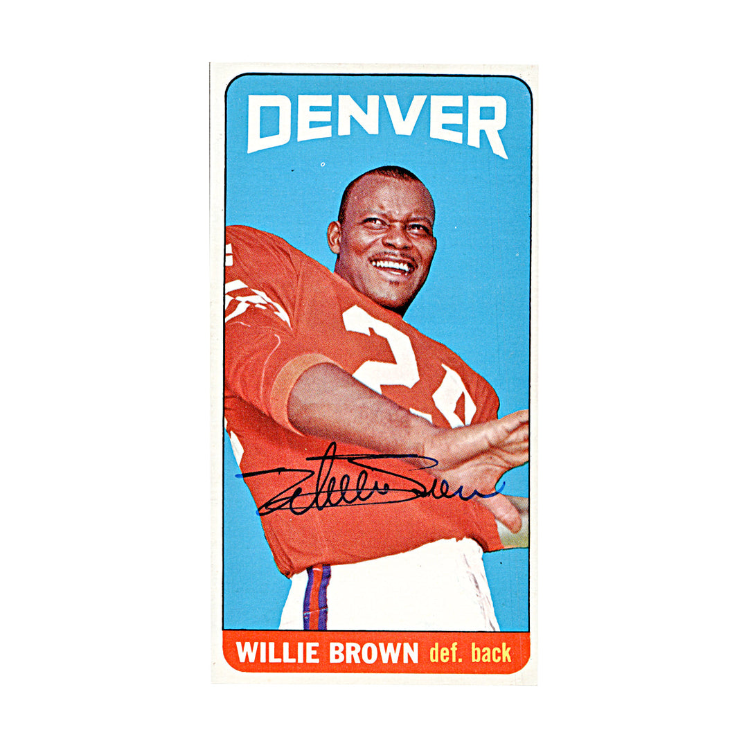 Willie Brown Denver Broncos Autographed Signed 1965 Topps Card JSA COA #UU15966)