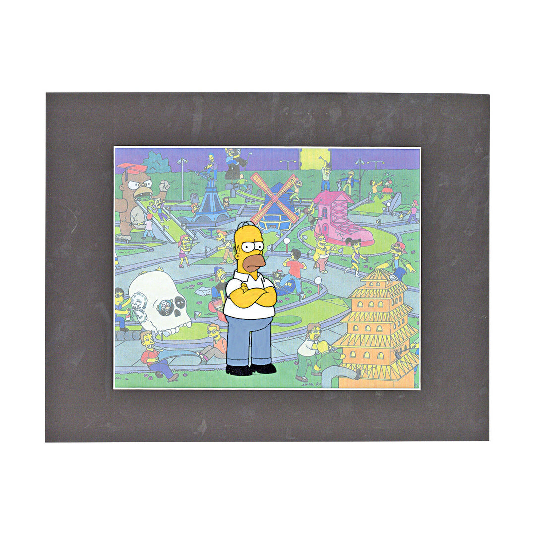 Homer Simpson Over Mini Golf Sketch