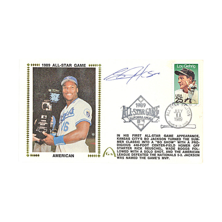 Bo Jackson Kansas City Royals Autographed Signed 1989 All-Star Game First Day Cover (JSA COA #CB91013)