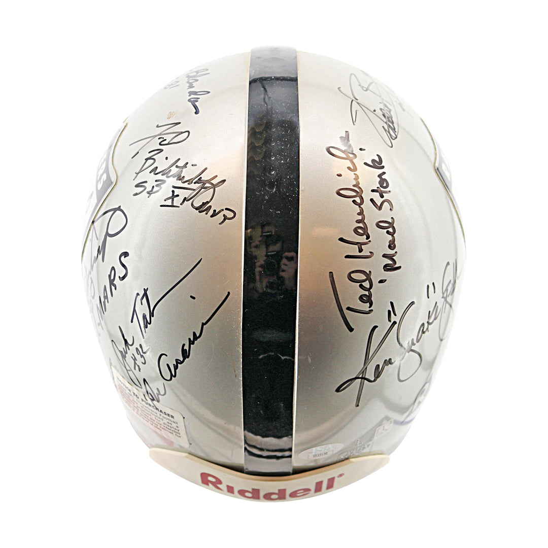 Stabler Biletnikoff Otto Raiders Multi-Signed Autographed Authentic Helmet (JSA)