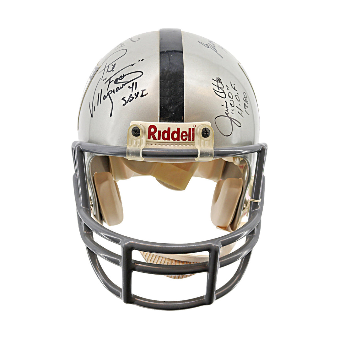 Stabler Biletnikoff Otto Raiders Multi-Signed Autographed Authentic Helmet (JSA)