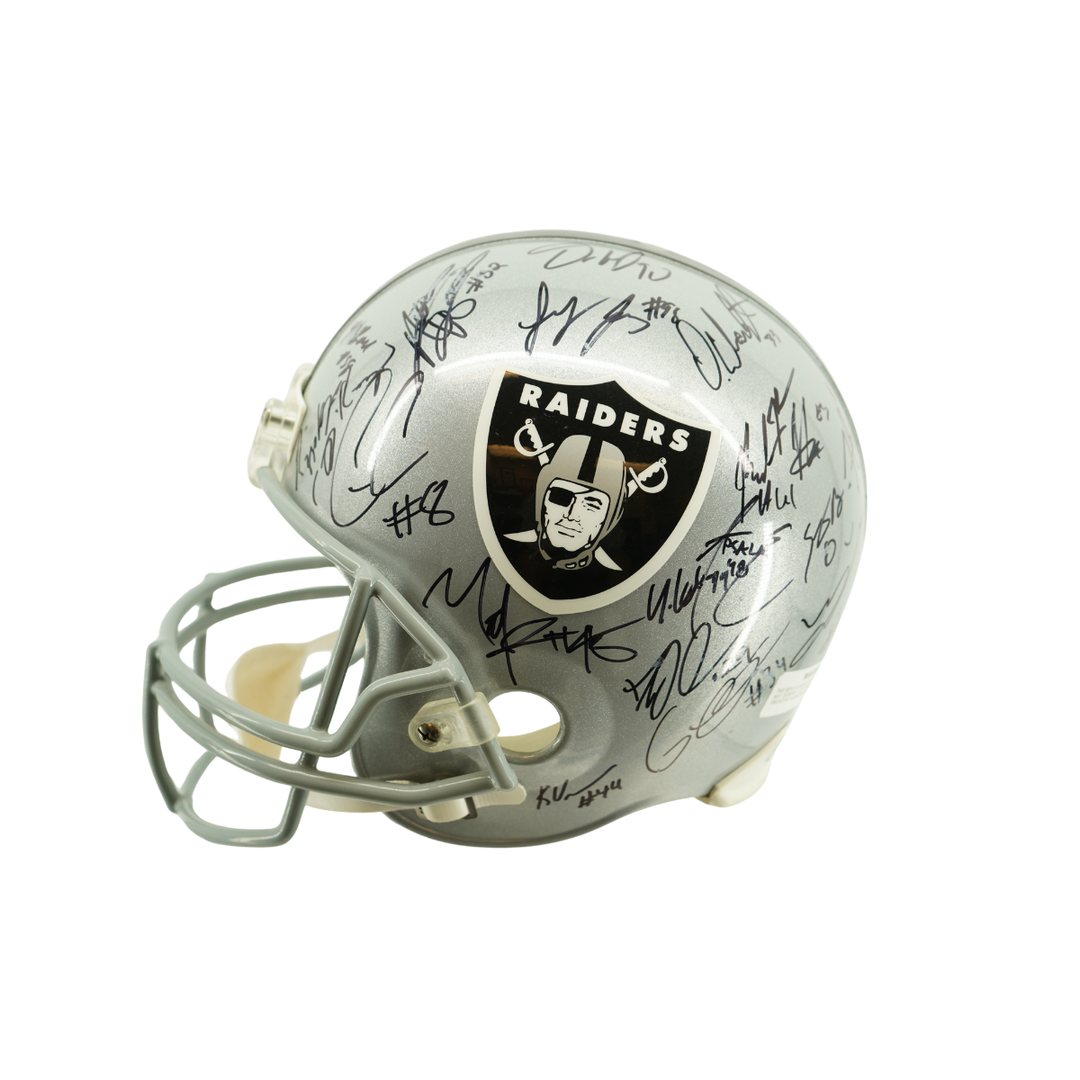 Woodson Carr Cooper 2016 Raiders Team Signed Autographed Replica Helmet JSA LOA