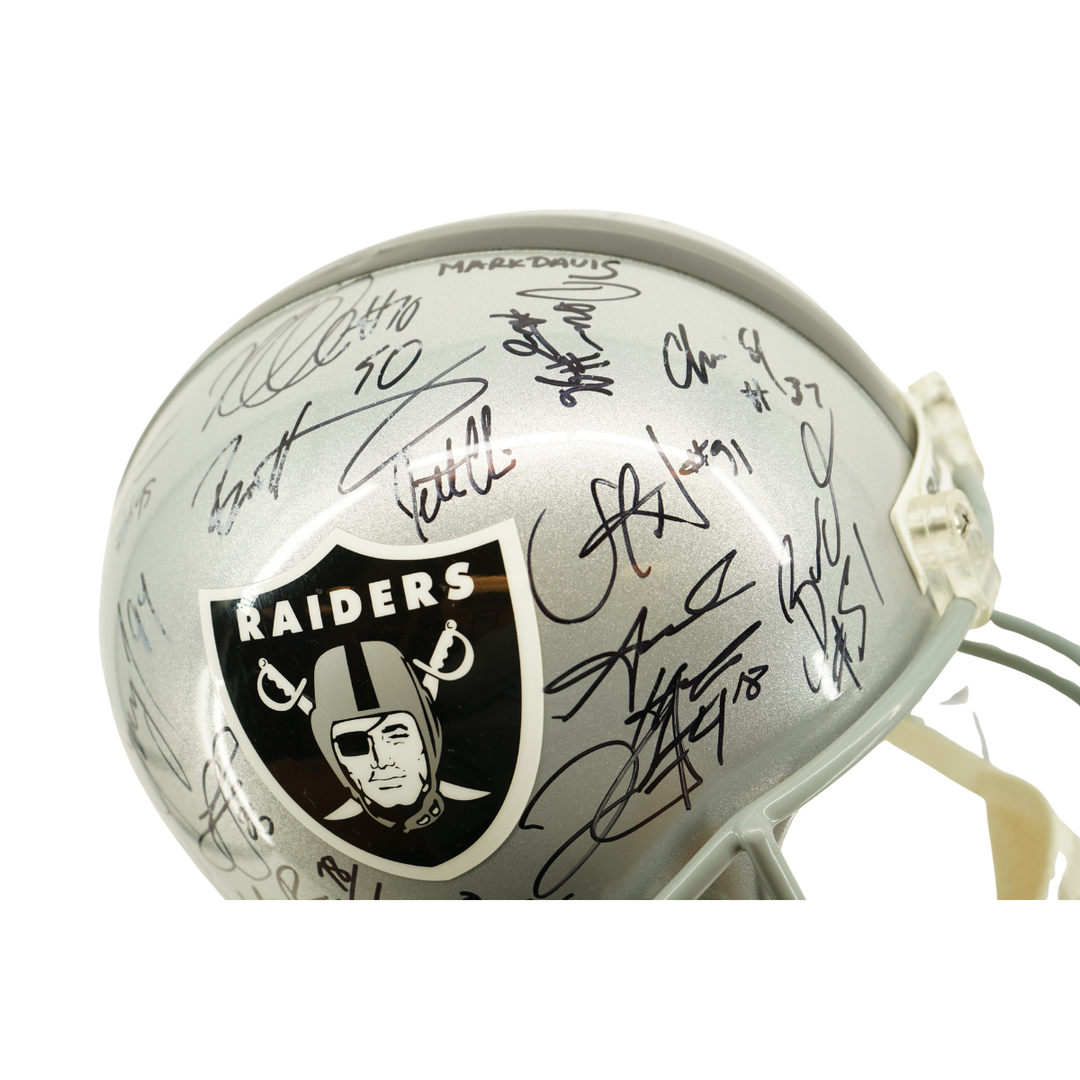 Woodson Carr Cooper 2016 Raiders Team Signed Autographed Replica Helmet JSA LOA