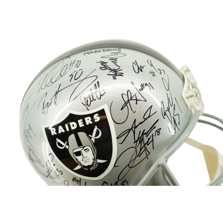 Woodson Carr Cooper 2016 Raiders Team Signed Autographed Replica Helmet JSA LOA