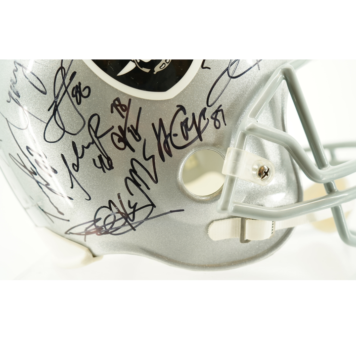 Woodson Carr Cooper 2016 Raiders Team Signed Autographed Replica Helmet JSA LOA