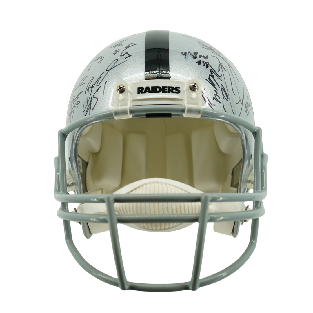 Woodson Carr Cooper 2016 Raiders Team Signed Autographed Replica Helmet JSA LOA