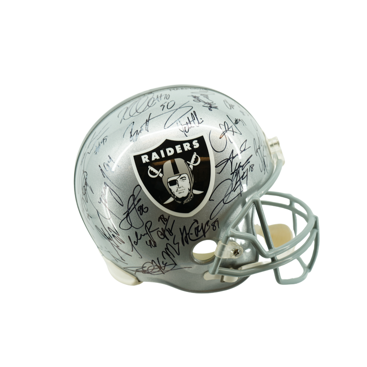 Woodson Carr Cooper 2016 Raiders Team Signed Autographed Replica Helmet JSA LOA