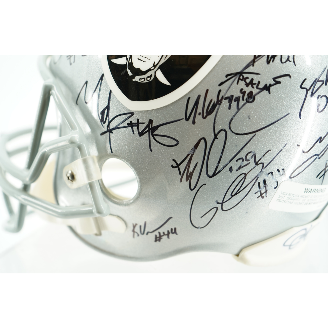 Woodson Carr Cooper 2016 Raiders Team Signed Autographed Replica Helmet JSA LOA