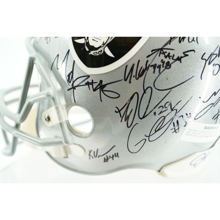 Woodson Carr Cooper 2016 Raiders Team Signed Autographed Replica Helmet JSA LOA