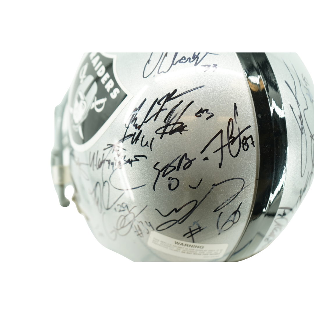Woodson Carr Cooper 2016 Raiders Team Signed Autographed Replica Helmet JSA LOA