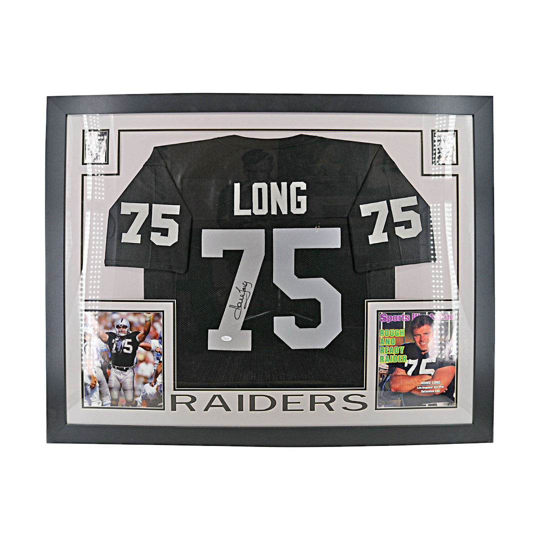 Howie Long Oakland Raiders Autographed Signed Framed Pro-Style Jersey (JSA COA #WP84778)