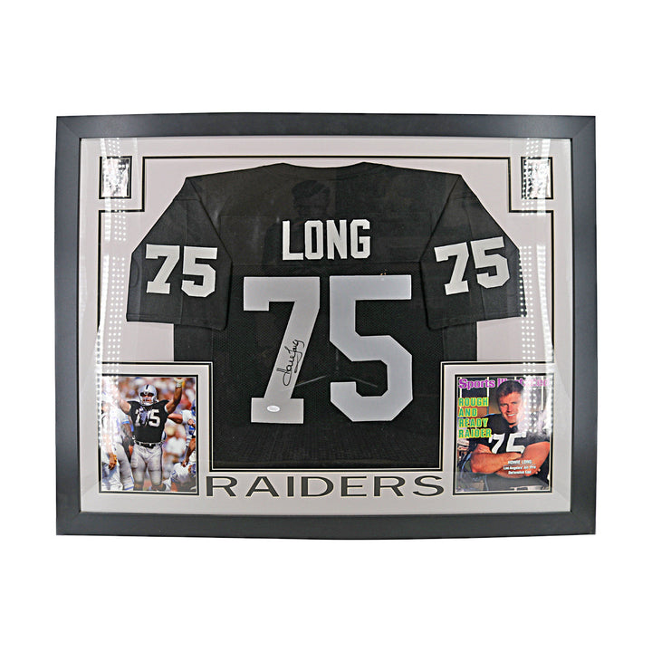 Howie Long Oakland Raiders Autographed Signed Framed Pro-Style Jersey (JSA COA #WP84778)