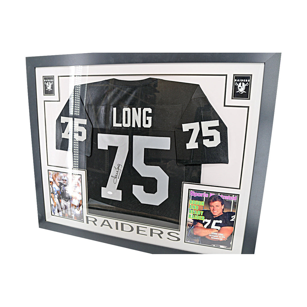 Howie Long Oakland Raiders Autographed Signed Framed Pro-Style Jersey (JSA COA #WP84778)