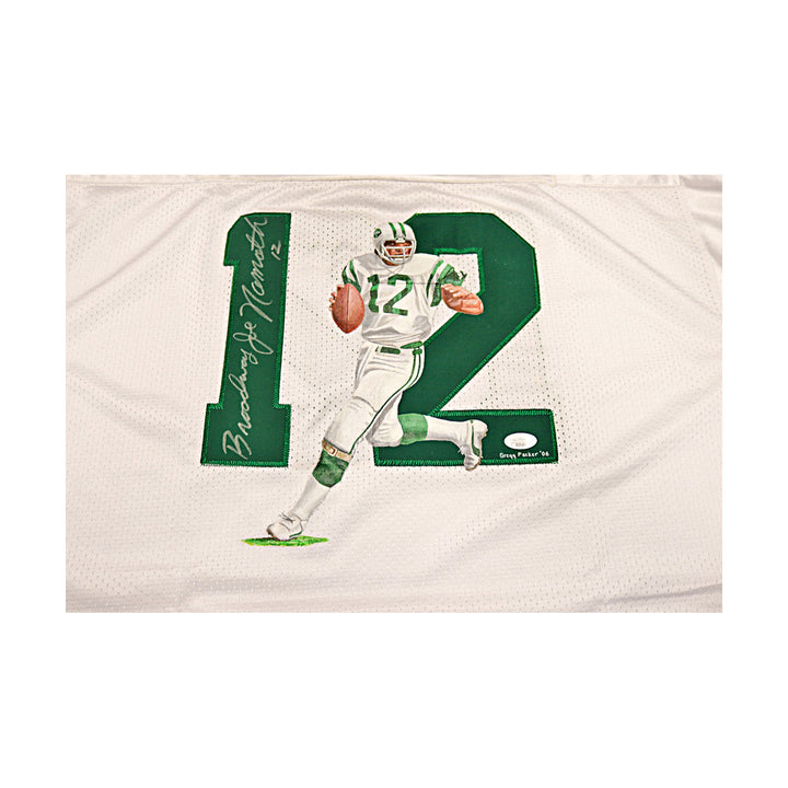 Joe Namath New York Jets Autographed Signed New York Jets White M&N Packer Painted Jersey (JSA LOA #ZZ23162)