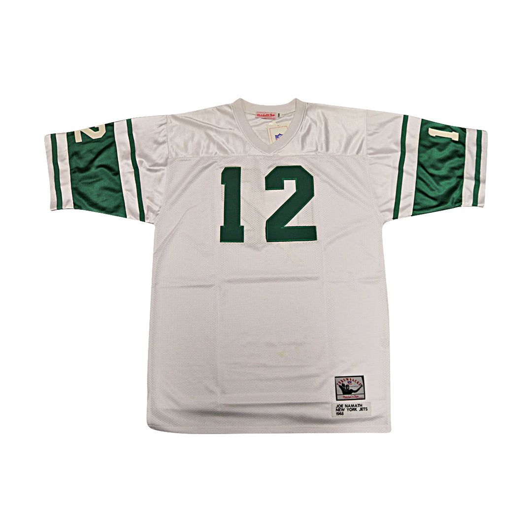 Joe Namath New York Jets Autographed Signed New York Jets White M&N Packer Painted Jersey (JSA LOA #ZZ23162)