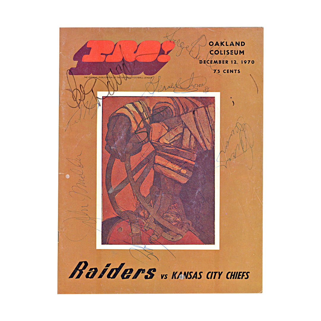 Madden Davidson Otto 1970 Raiders Team-Signed Autographed Program (JSA LOA)