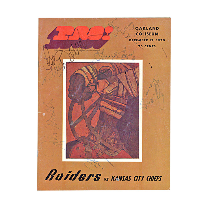 Madden Davidson Otto 1970 Raiders Team-Signed Autographed Program (JSA LOA)