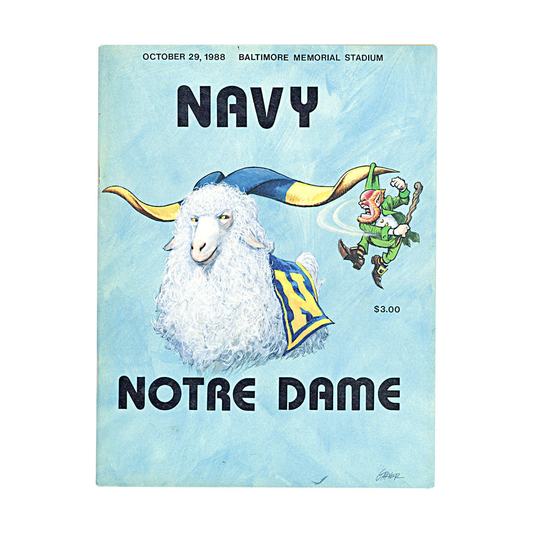 10/291988 Navy vs Notre Dame Official Program
