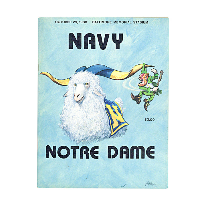 10/291988 Navy vs Notre Dame Official Program