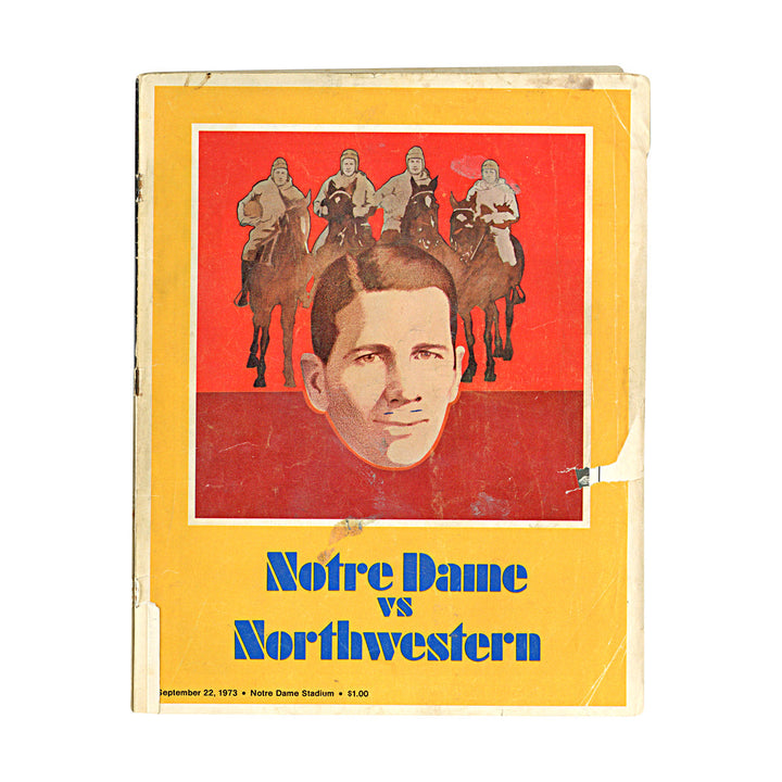 1973 Notre Dame vs Northwestern Official Game Program