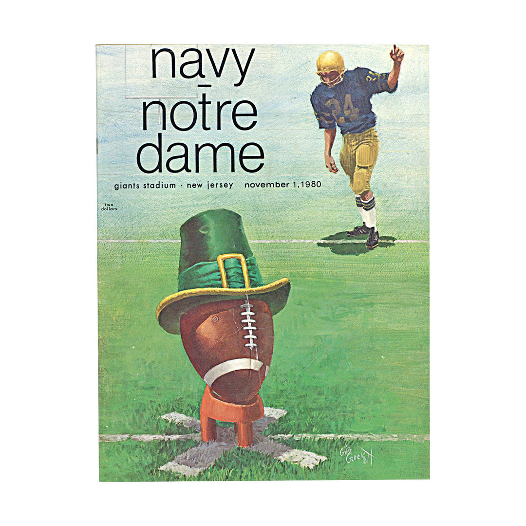 1980 Navy vs Notre Dame Official Game Program