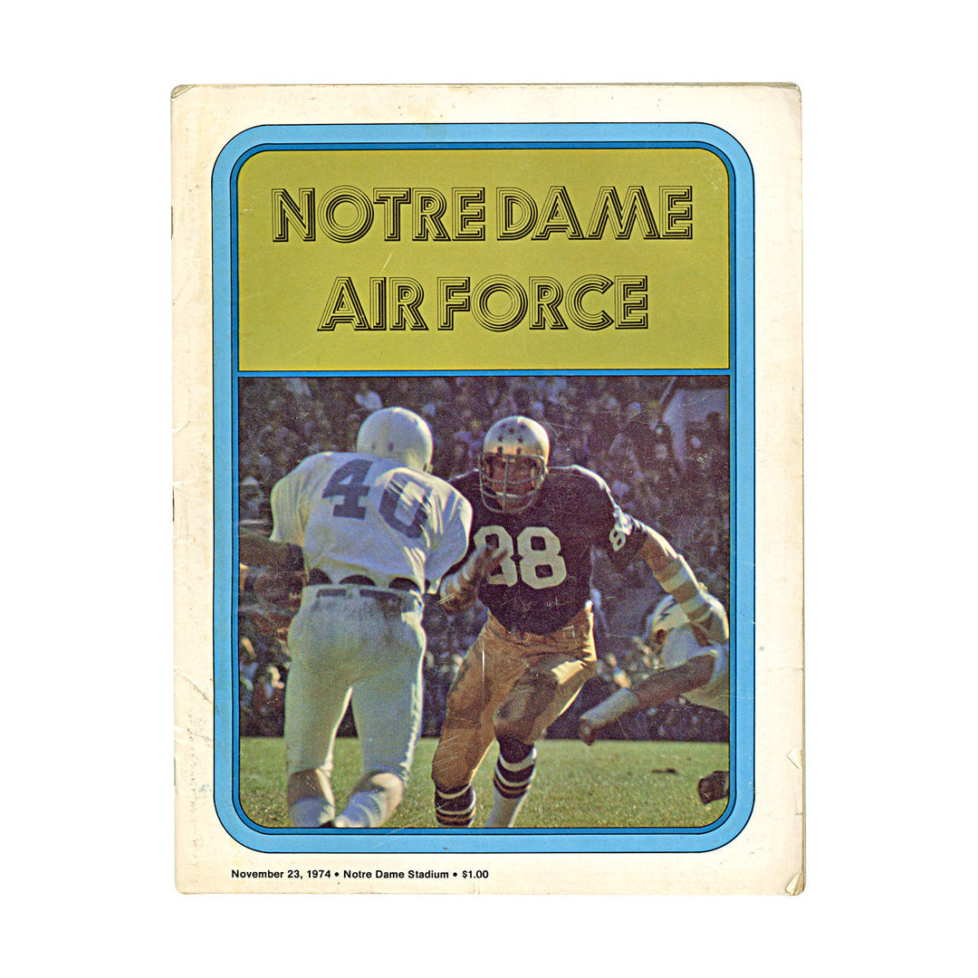 1974 Airforce vs Notre Dame Official Game Program
