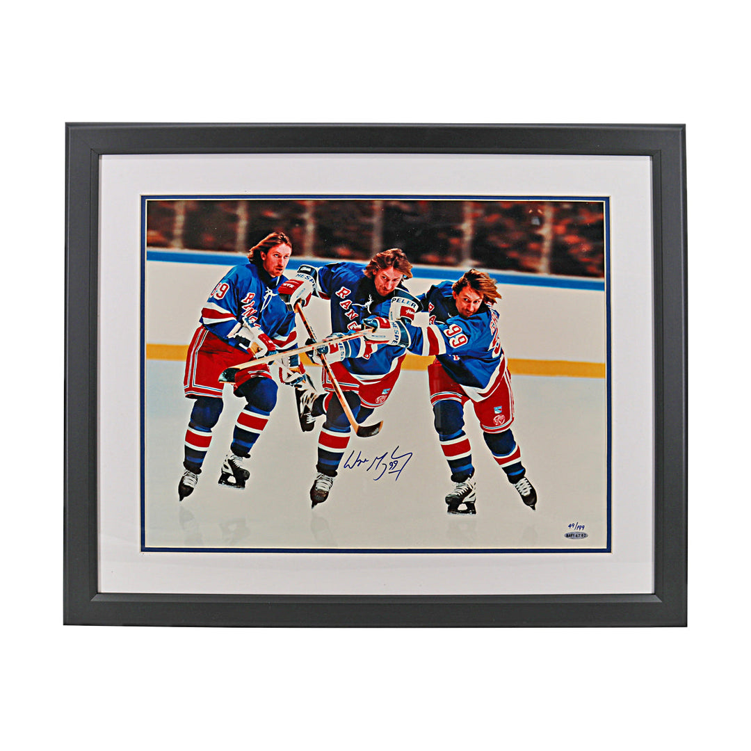 Wayne Gretzky New York Rangers Autographed Signed Framed Triple Exposure 16x20 Photo LE #49/199 (UDA COA)