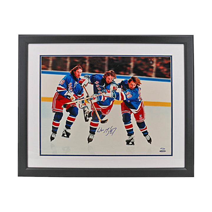 Wayne Gretzky New York Rangers Autographed Signed Framed Triple Exposure 16x20 Photo LE #49/199 (UDA COA)