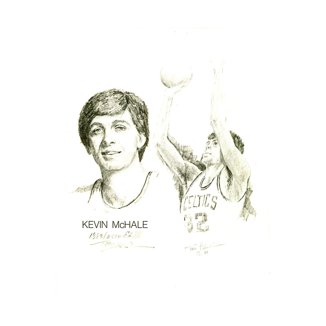 Kevin McHale Boston Celtics Lithograph by Tom Heinsohn 1383/2500