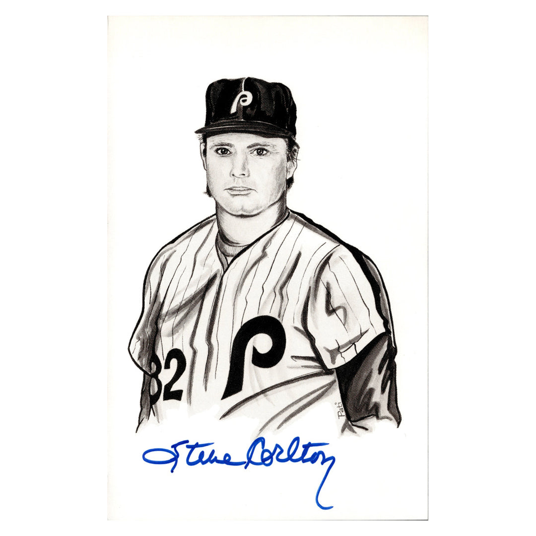 Steve Carlton Philadelphia Phillies Autographed Signed 1989 Ted Williams Thumper Inc. Post Card (JSA COA #AX09763)