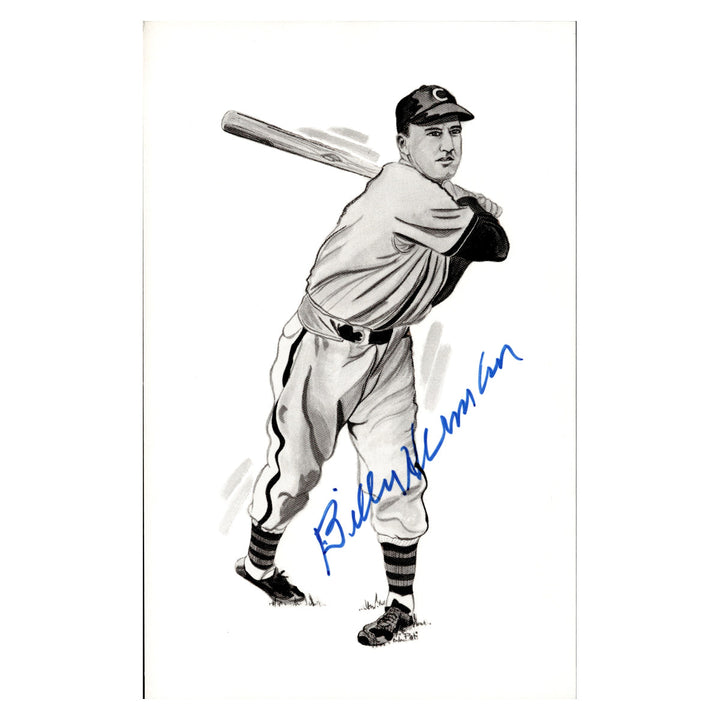 Billy Herman Chicago Cubs Autographed Signed 1989 Ted Williams Thumper Inc. Post Card (JSA COA #AX09768)