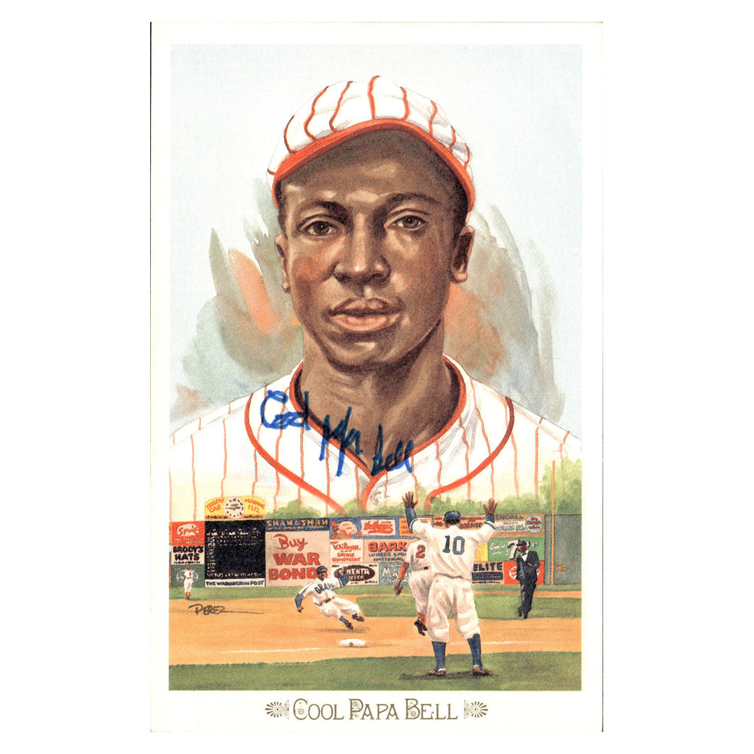 Cool Papa Bell Negro Leagues Autographed Signed Perez Steele 1989 Postcard #5619/10000 (JSA COA #AX09852)