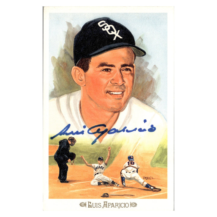 Luis Aparicio Chicago White Sox Autographed Signed Perez Steele 1989 Postcard #5619/10000 (JSA COA #AX09853)