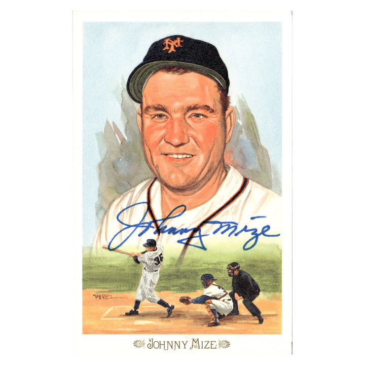 Johnny Mize New York Giants Autographed Signed Perez Steele 1989 Postcard #5619/10000 (JSA COA #AX09878)