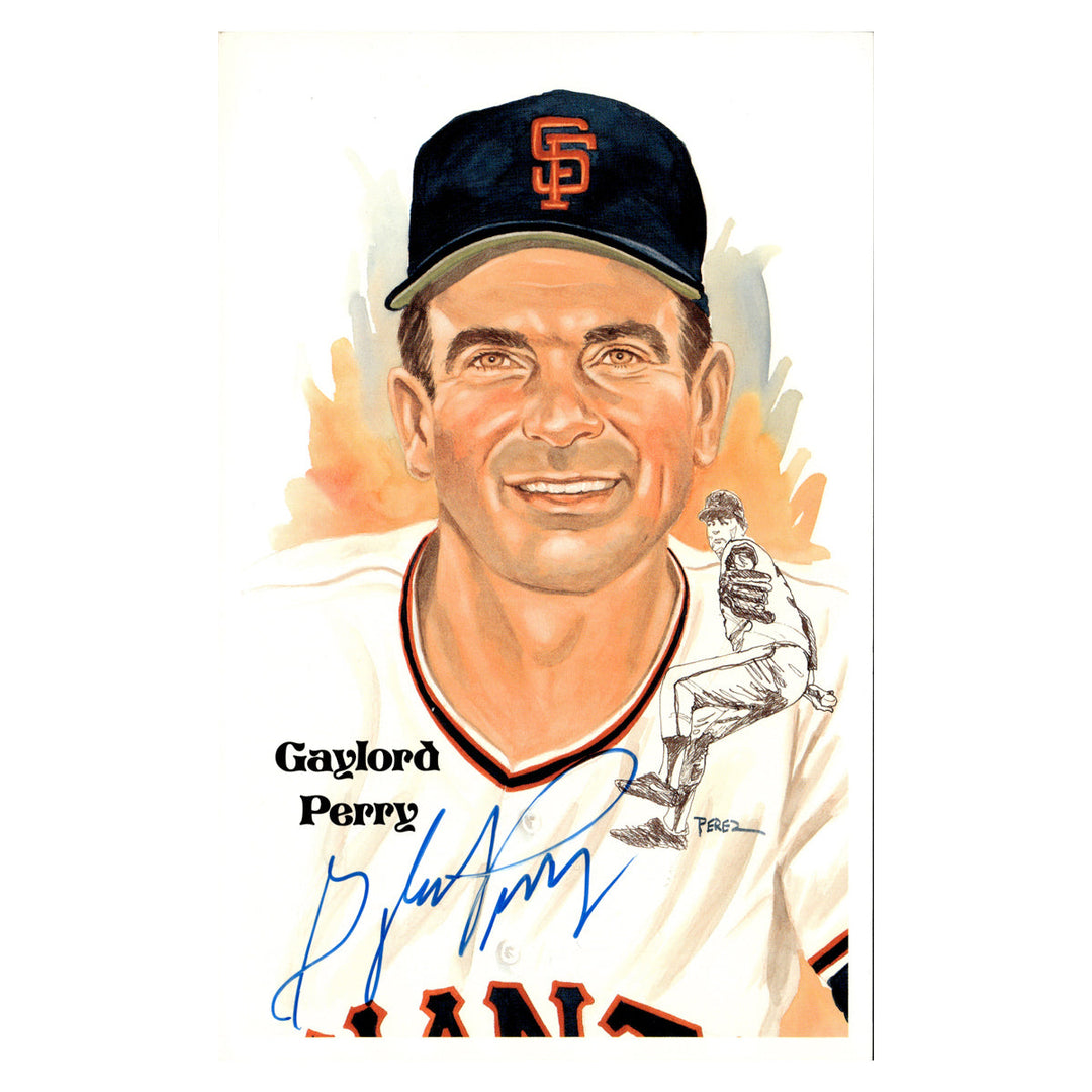 Gaylord Perry San Francisco Giants Autographed Signed Perez Steele 1991 Postcard #9519/10000 (JSA COA #AX09891)