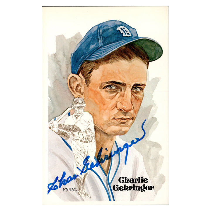 Charlie Gehringer Detroit Tigers Autographed Signed Perez Steele 1980 Postcard #7382/10000 (JSA COA #AX09944)