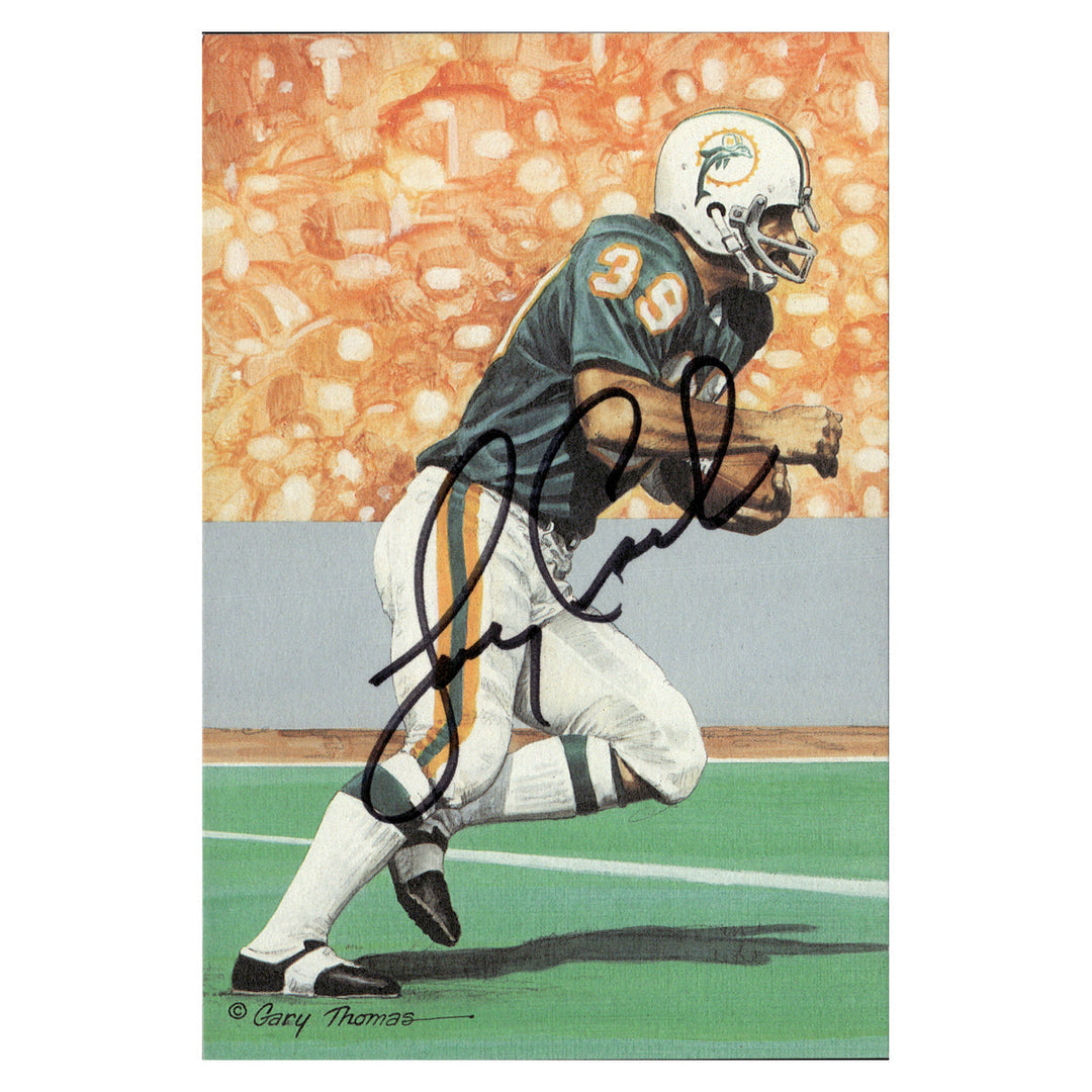 Larry Csonka Miami Dolphins Autographed Signed Pro Football Hall Of Fame Goal Line Art Card #282/5000 (JSA COA #CB91225)