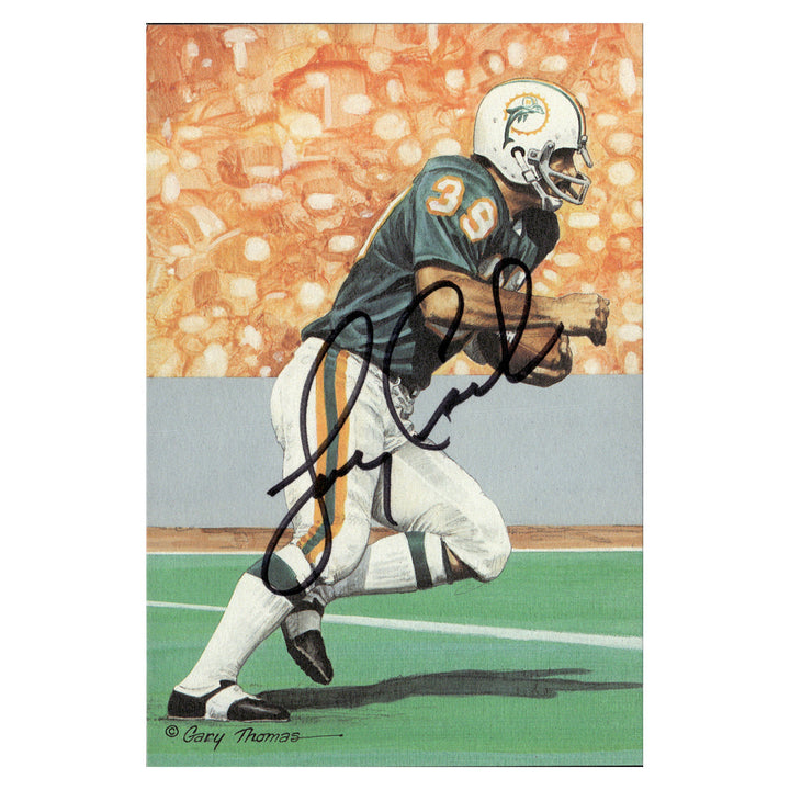 Larry Csonka Miami Dolphins Autographed Signed Pro Football Hall Of Fame Goal Line Art Card #282/5000 (JSA COA #CB91225)