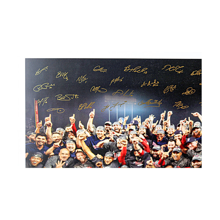 2018 Boston Red Sox Facsimile Team Signed World Series Poster